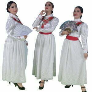 Traje Colonial Blanco - Dama